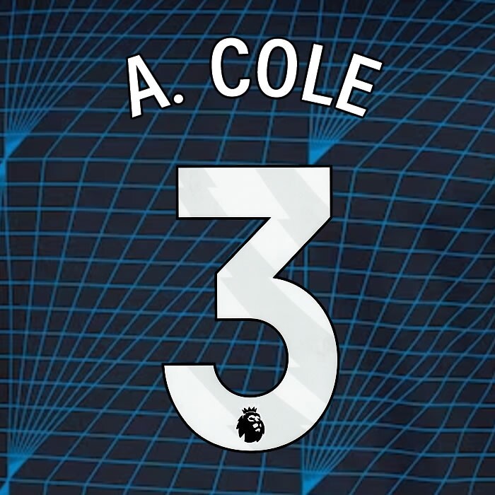 2023 2024 OFFICIAL CHELSEA A. COLE 3 WHITE AWAY PLAYER SIZE NAMESET