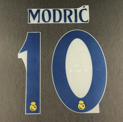 2024 2025 REAL MADRID MODRIC 10 OFFICIAL AWAY PLAYER SIZE NAME SET