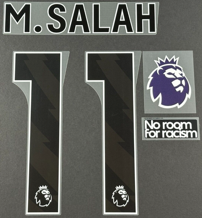 2023 2025 M. SALAH 11 OFFICIAL AVERY DENNISON BLACK PLAYER SIZE NAME + PATCHES