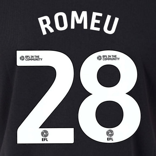 25 26 SOUTHAMPTON FC ROMEU 28 OFFICIAL WHITE HOME PLAYER SIZE NAME SET 230MM