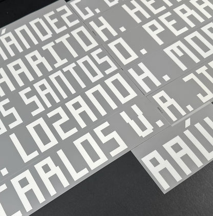 2018 2019 OFFICIAL DekoGraphics MEXICO HOME WHITE PLAYER SIZE NAME BLOCKS