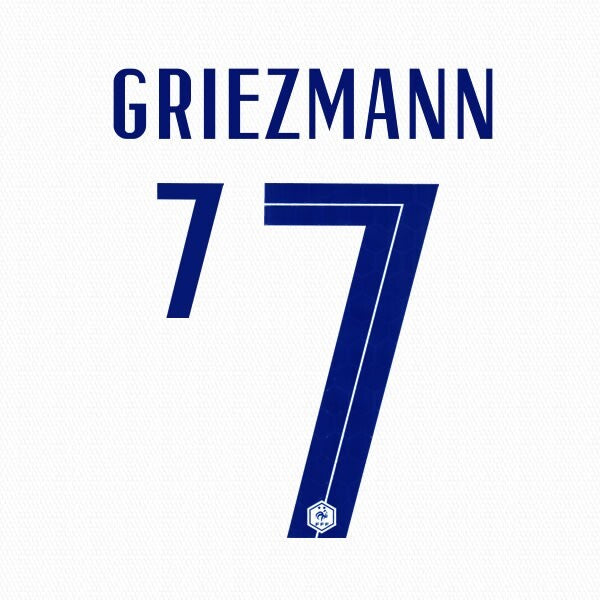 FRANCE 2020 2021 OFFICIAL GRIEZMANN 7 AWAY PLAYER SIZE NAMESET