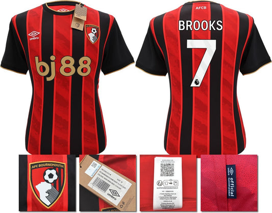BNWT 2025 2026 UMBRO AFC BOURNEMOUTH HOME SHIRT BROOKS 7 + PATCHES