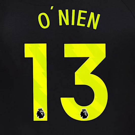 2025 2026 OFFICIAL SUNDERLAND O NIEN 13 YELLOW 3RD PLAYER SIZE NAME SET