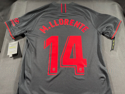BNWT 2019 2020 ATLETICO MADRID NIKE AWAY FOOTBALL SHIRT M. LLORENTE 14 MEDIUM
