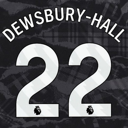 2024 2025 OFFICIAL CHELSEA DEWSBURY-HALL 22 WHITE 3RD PLAYER SIZE NAMESET