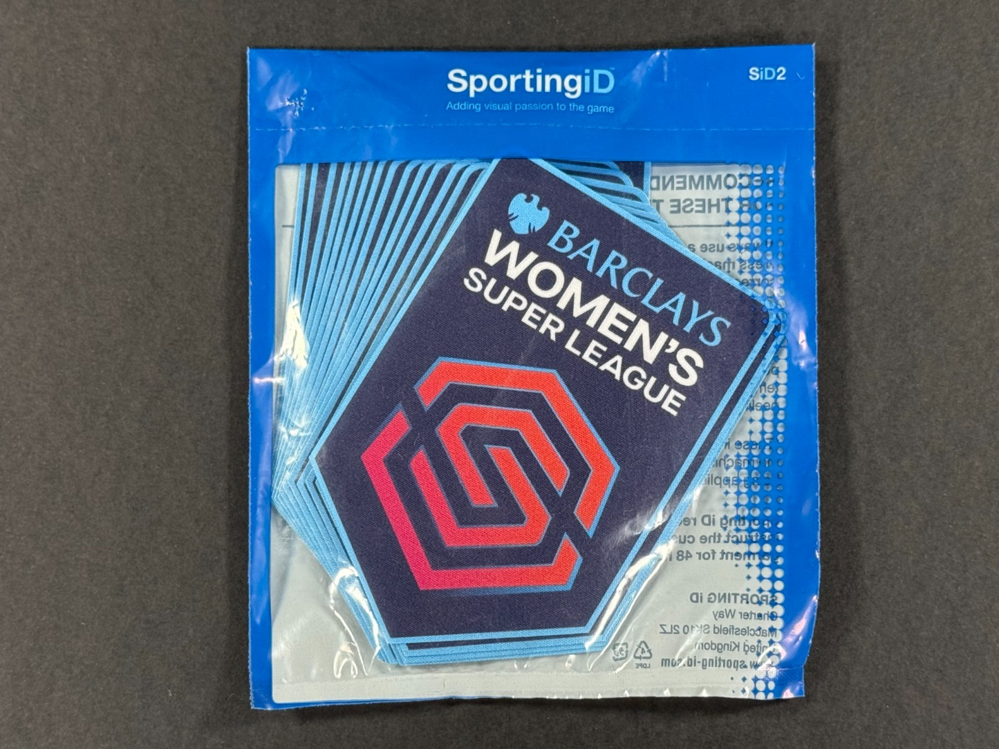 2023 2024 OFFICIAL SPORTING ID WOMENS SUPER LEAGUE PLAYER SIZE SLEEVE PATCH