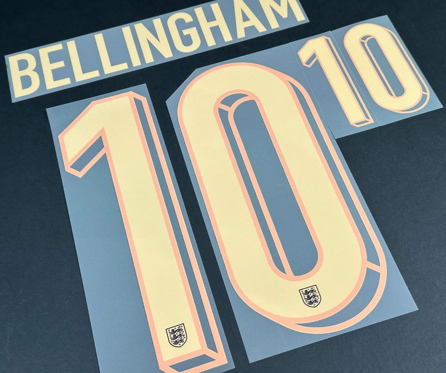 ENGLAND 2024-2025 OFFICIAL SPORTING ID BELLINGHAM 10 AWAY PLAYER SIZE NAME SET