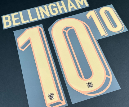 ENGLAND 2024-2025 OFFICIAL SPORTING ID BELLINGHAM 10 AWAY PLAYER SIZE NAME SET