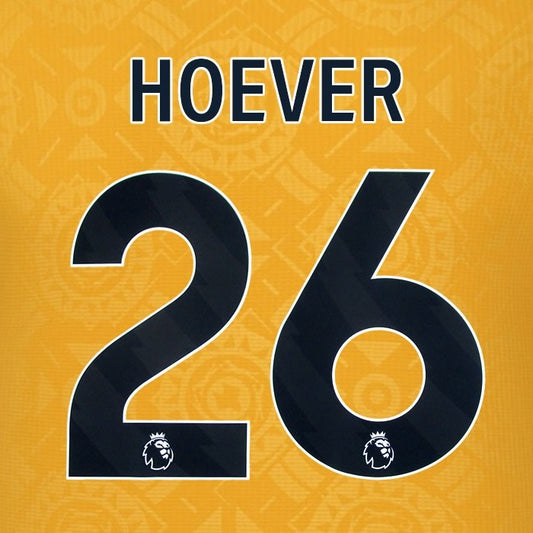 2025 2026 WOLVES HOME BLACK HOEVER 26 OFFICIAL PLAYER SIZE NAMESET