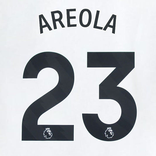 2023 2024 WEST HAM AREOLA 23 OFFICIAL AWAY BLACK PLAYER SIZE NAMESET