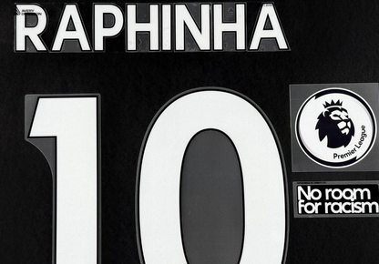 LEEDS UNITED 19-23 RAPHINHA 10 OFFICIAL AVERY DENNISON WHITE + PATCH SET