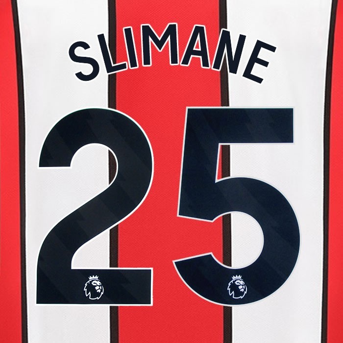 2023 2024 SHEFFIELD UNITED OFFICIAL SLIMANE 25 BLACK HOME PLAYER SIZE NAMESET