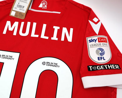 BNWT 2024 2025 WREXHAM A.F.C MACRON HOME SHIRT MULLIN 10 + PATCHES / SMALL