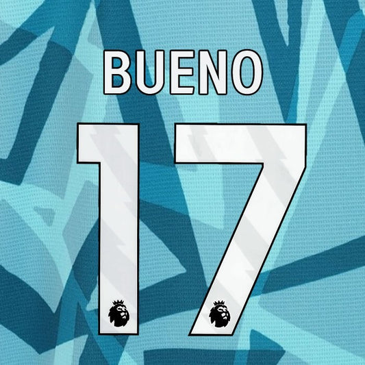 2023 2024 WOLVES 3RD BUENO 17 OFFICIAL WHITE PLAYER SIZE NAMESET