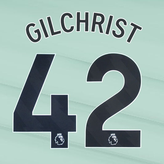 2023 2024 OFFICIAL CHELSEA GILCHRIST 42 BLACK 3RD PLAYER SIZE NAMESET