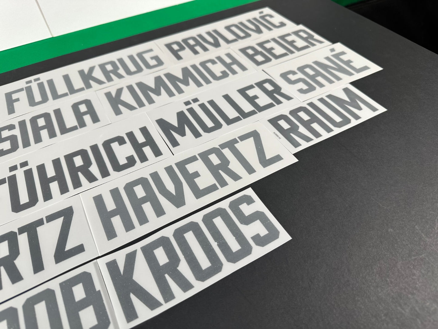 2024 EUROS' OFFICIAL GERMANY HOME BLACK PLAYER SIZE NAME BLOCKS 50MM