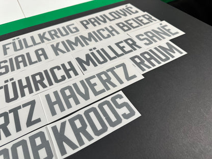 2024 EUROS' OFFICIAL GERMANY HOME BLACK PLAYER SIZE NAME BLOCKS 50MM