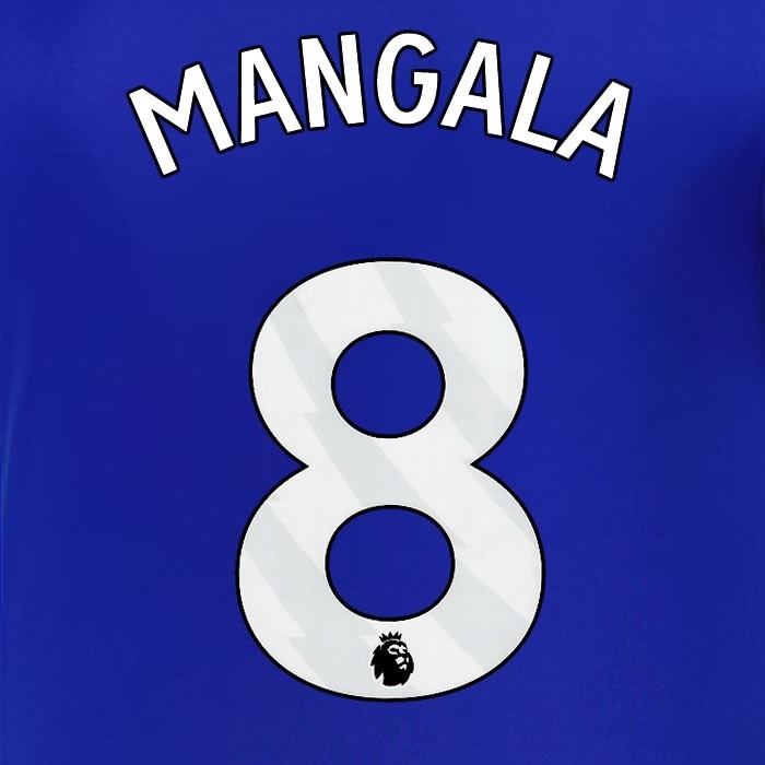 2024 2025 EVERTON MANGALA 8 OFFICIAL WHITE HOME PLAYER SIZE NAMESET