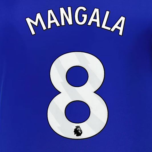 2024 2025 EVERTON MANGALA 8 OFFICIAL WHITE HOME PLAYER SIZE NAMESET