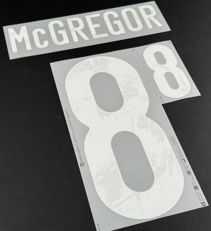 SCOTLAND 2020-2021 OFFICIAL DEKO GRAPHICS McGREGOR 8 HOME PLAYER SIZE NAME SET