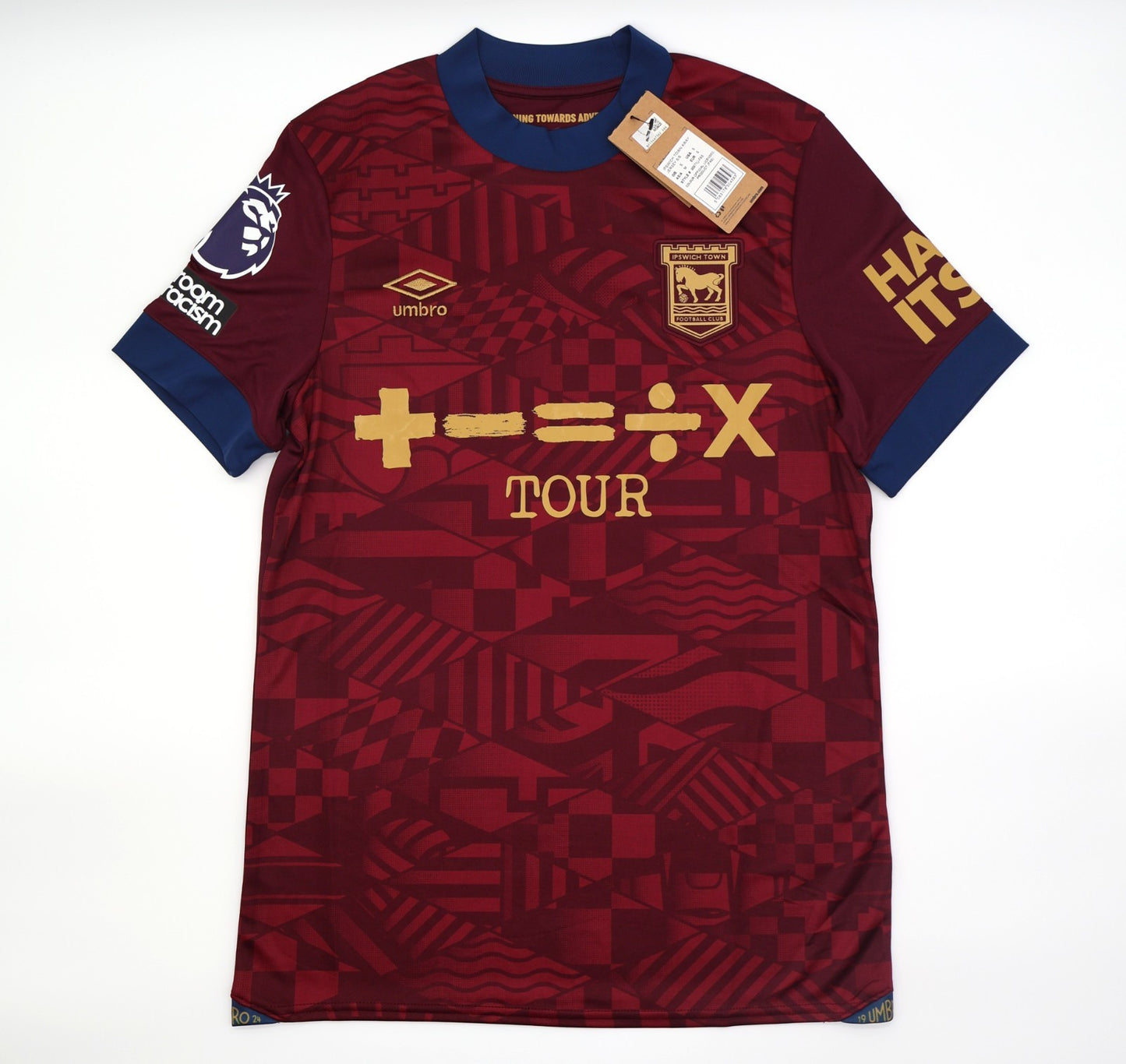 BNWT 2024 2025 IPSWICH TOWN UMBRO AWAY SHIRT MORSEY 5 + PATCHES MEN'S SMALL