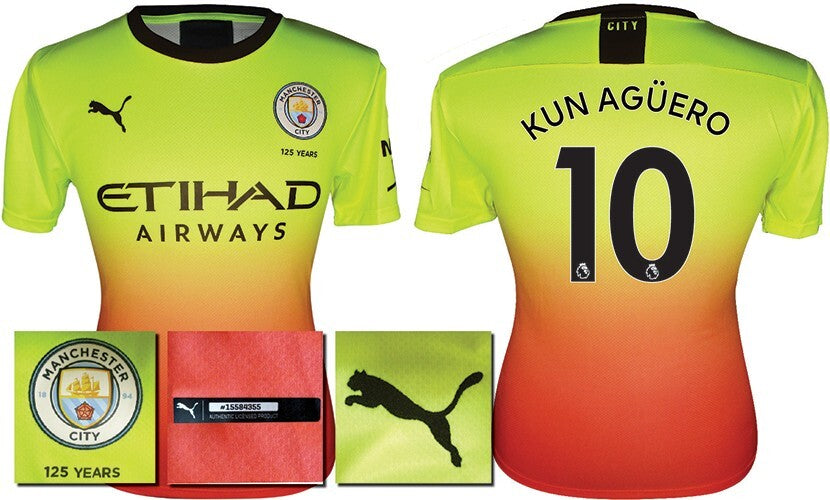 BRAND NEW 2019 2020 PUMA MANCHESTER CITY 3RD SHIRT KUN AGUERO 10