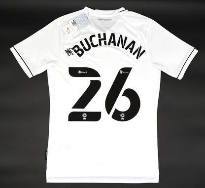 BNWT 2020 2021 DERBY HOME UMBRO FOOTBALL SHIRT BUCHANAN 26 MEN'S SMALL