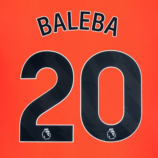 2023 2024 BRIGHTON BALEBA 20 OFFICIAL BLACK 3RD PLAYER SIZE NAME SET