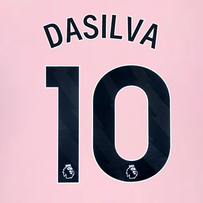 2024 2025 BRENTFORD DASILVA 10 OFFICIAL BLACK AWAY PLAYER SIZE NAMESET