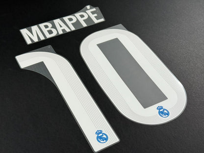 2025 2026 REAL MADRID MBAPPE 10 OFFICIAL 3RD PLAYER SIZE NAMESET