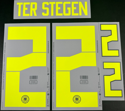 GERMANY 23-24 OFFICIAL NAME & NUMBERING TER STEGEN 22  HOME PLAYER SIZE NAMESET