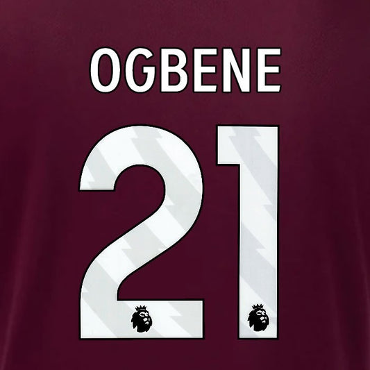 2024 2025 OFFICIAL IPSWICH TOWN OGBENE 21 WHITE AWAY PLAYER SIZE NAME SET