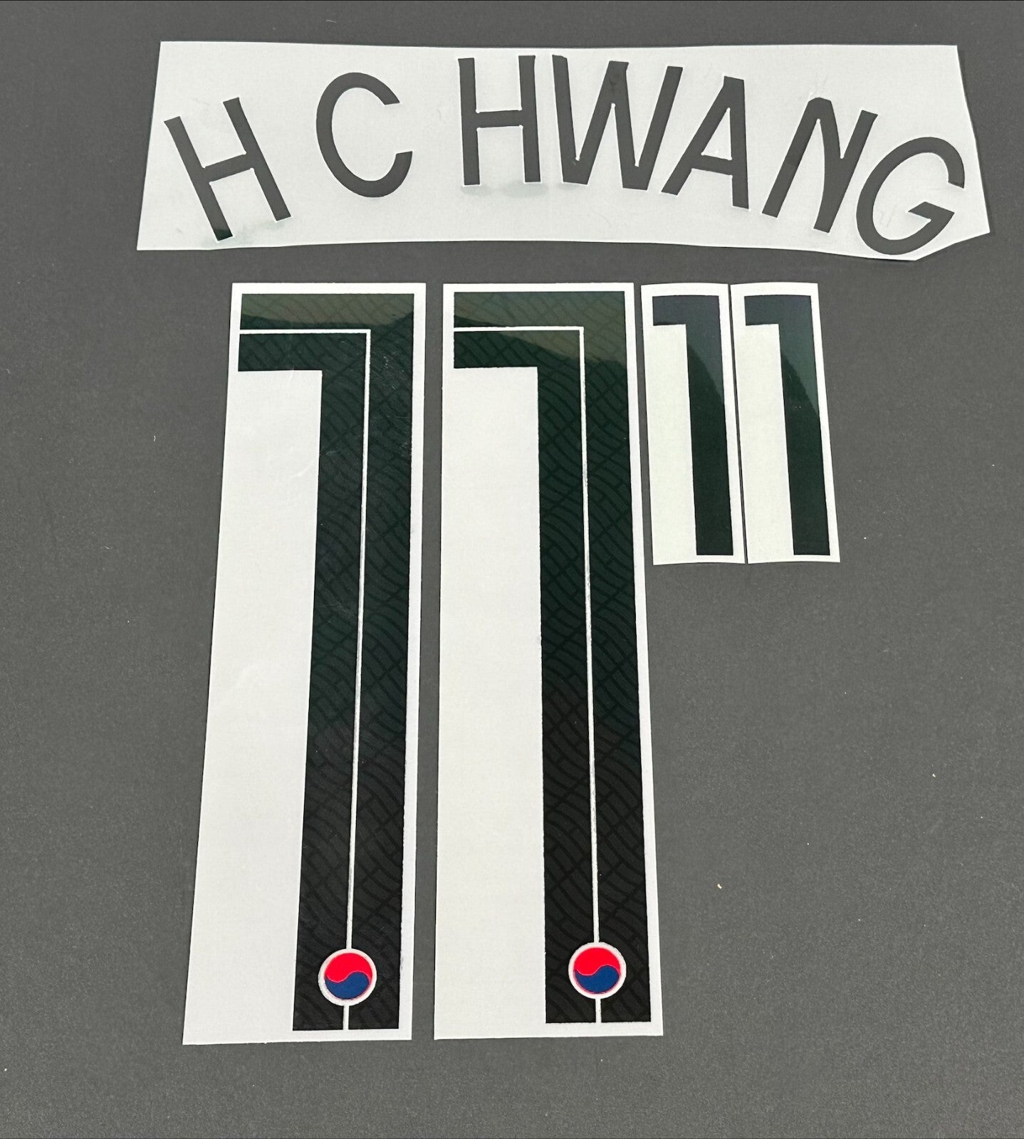 SOUTH KOREA 2020 2021 OFFICIAL SPORTING ID H C HWANG 11 HOME PLAYER SIZE NAMESET