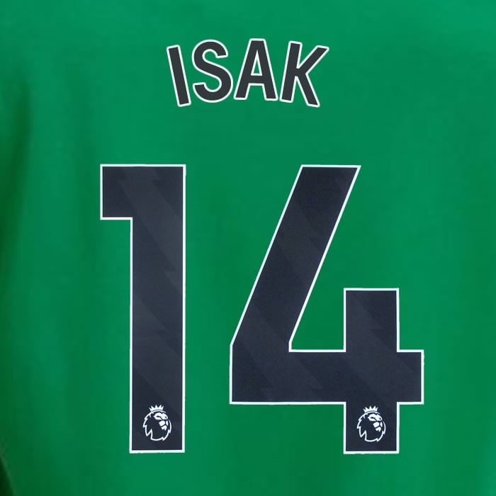 2023 2024 NEWCASTLE ISAK 14 OFFICIAL BLACK AWAY PLAYER SIZE NAME SET