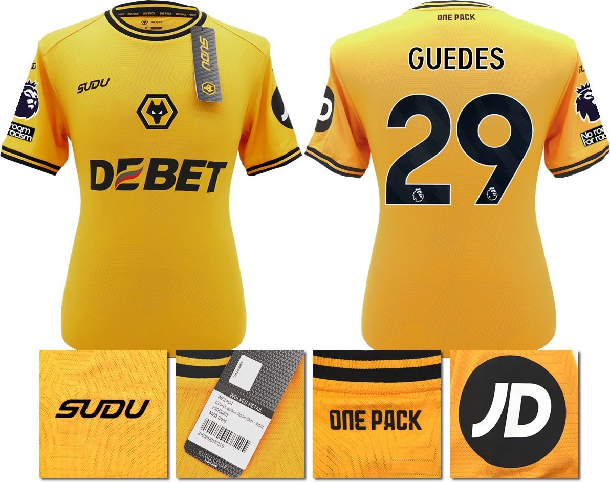 BNWT 2024 2025 WOLVES SUDU HOME SHIRT GUEDES 29