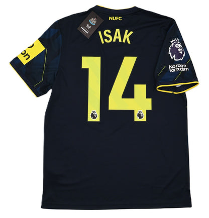BNWT NEWCASTLE UNITED CASTORE AWAY 2023 2024 ISAK 14 + PATCHES SHIRT MENS LARGE