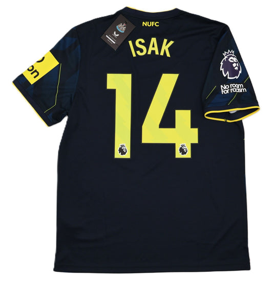 BNWT NEWCASTLE UNITED CASTORE AWAY 2023 2024 ISAK 14 + PATCHES SHIRT MENS LARGE
