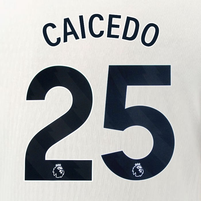 2025 2026 OFFICIAL CHELSEA CAICEDO 25 BLACK AWAY PLAYER SIZE NAMESET