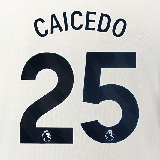 2025 2026 OFFICIAL CHELSEA CAICEDO 25 BLACK AWAY PLAYER SIZE NAMESET