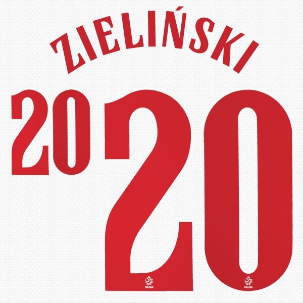 2020 2021 OFFICIAL POLAND ZIELINSKI 20 HOME RED PLAYER SIZE NAMESET