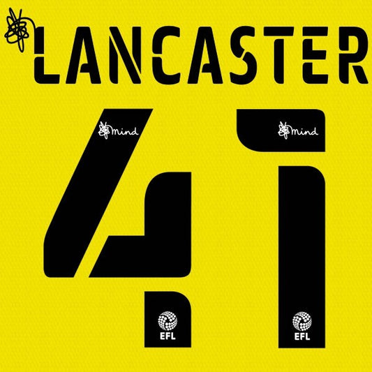 BARNSLEY 2020 2021 OFFICIAL LANCASTER 41 3RD PLAYER SIZE NAME SET