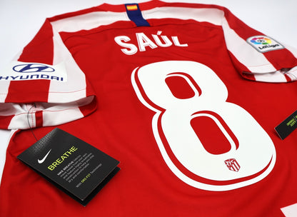 BNWT 2019 2020 ATLETICO MADRID SAUL 8 HOME SHIRT MENS