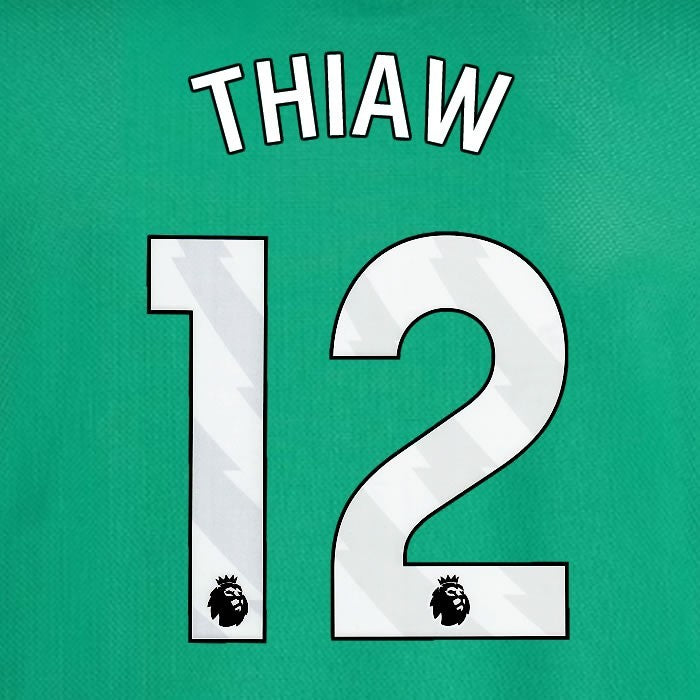 2025 2026 NEWCASTLE THIAW 12 OFFICIAL WHITE AWAY  PLAYER SIZE NAME SET