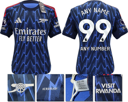 BNWT 25 26 ARSENAL F.C ADIDAS AWAY SHIRT YOUR NAME YOUR NUMBER + PATCHES