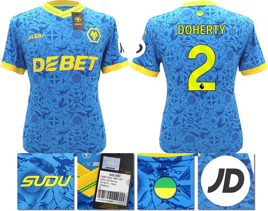 BNWT 2025/2026 WOLVES F.C.  SUDU THIRD SHIRT DOHERTY 2