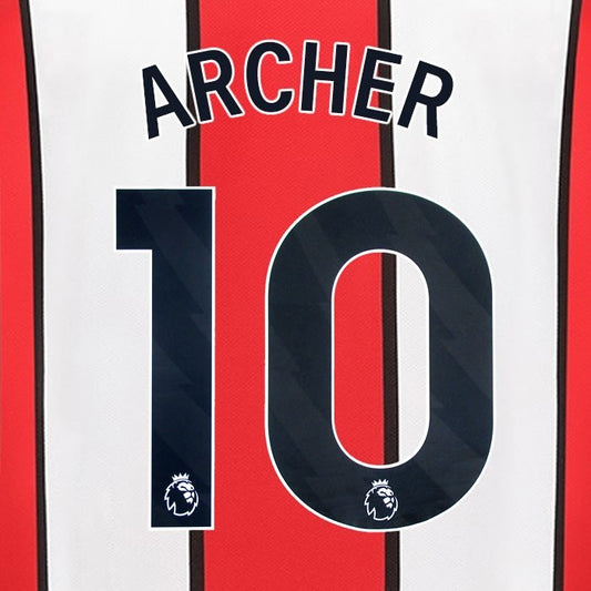 2023 2024 SHEFFIELD UNITED OFFICIAL ARCHER 10 BLACK HOME PLAYER SIZE NAMESET