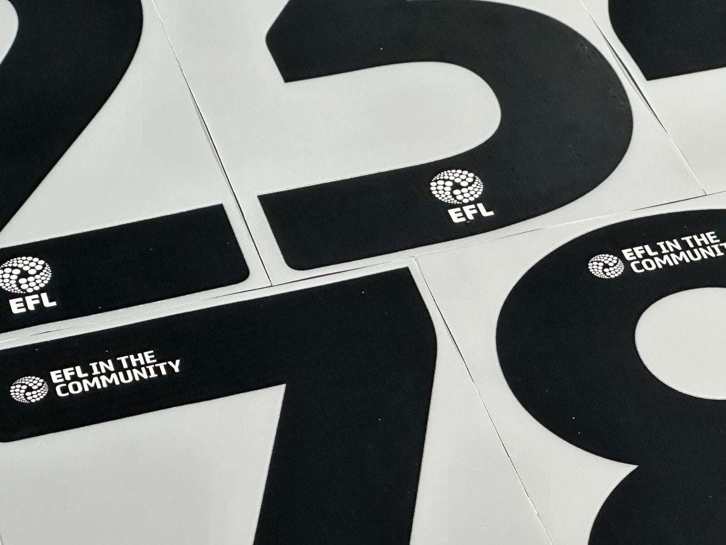 2025 2026 OFFICIAL EFL FOOTBALL LEAGUE BLACK PLAYER SIZE SHIRT NUMBERS