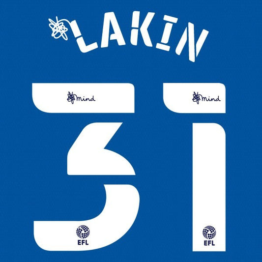 BIRMINGHAM 2020 2021 OFFICIAL LAKIN 31 HOME PLAYER SIZE NAME SET