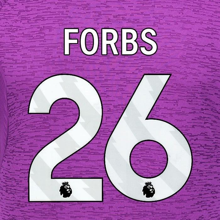 2024 2025 WOLVES 3RD WHITE FORBS 26 OFFICIAL PLAYER SIZE NAMESET